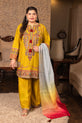 lime color and intricate embroidery dress