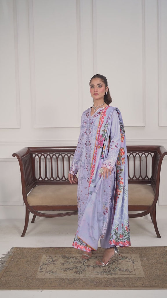 Periwinkle Blue Pakistani Designer Dresses