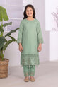 sage green chiffon suit for girls