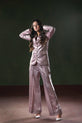 soft pink silk western dress for women