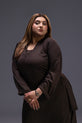 stylish brown dress